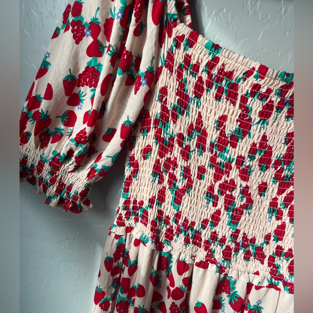 Betsey Johnson Strawberry Dress L